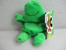Vintage flubber green plush beanbag toy stuffed animal no sound