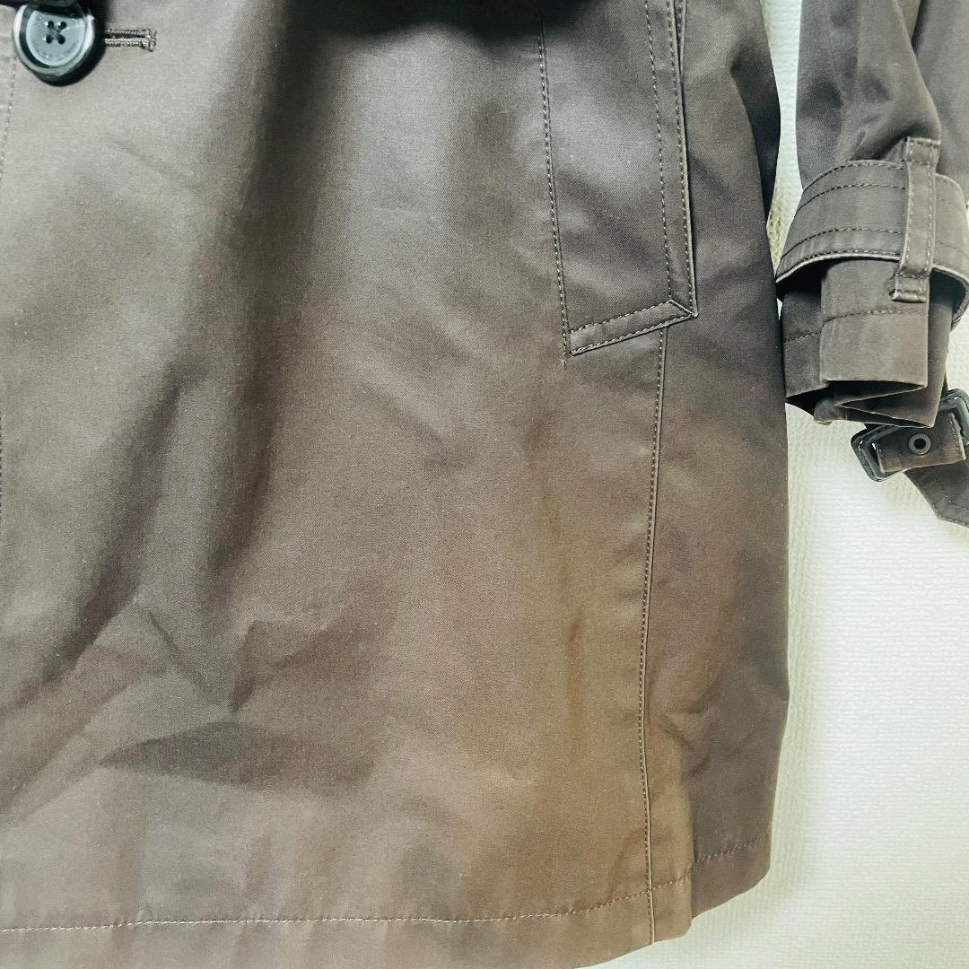 Burberry Black Label Trench Coat Brown Cotton With Check Pattern Size M Women thumbnail 7