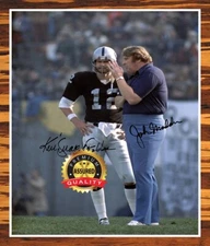 John Madden - Kent Stabler - Autographed Signed 8x10 Photo (NFL) Reprint