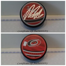 Mike Reilly Autographed Signed Carolina Hurricanes Puck COA Reverse Retro Puck