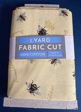 1 Yard Cut Fabric 100 cotton 36 x 44 craft Quilt Apparel Decor - Bumble Bees
