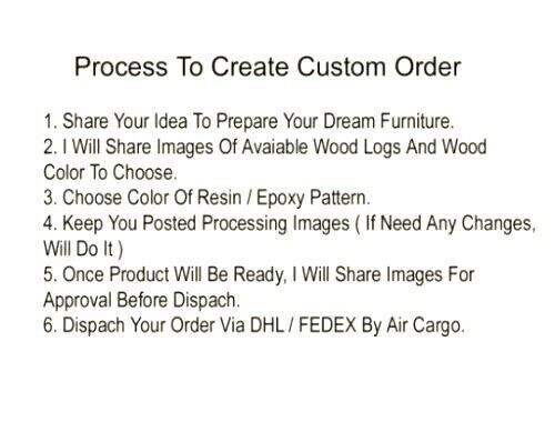 Epoxy Resin Dining Coffee Table Top Custom Design Live Edge Table Christmas Deco - Picture 4 of 5