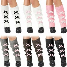 6 Pairs Kawaii Leg Warmers Girls Cut Japanese Y2k Style Bow Star Loose Socks