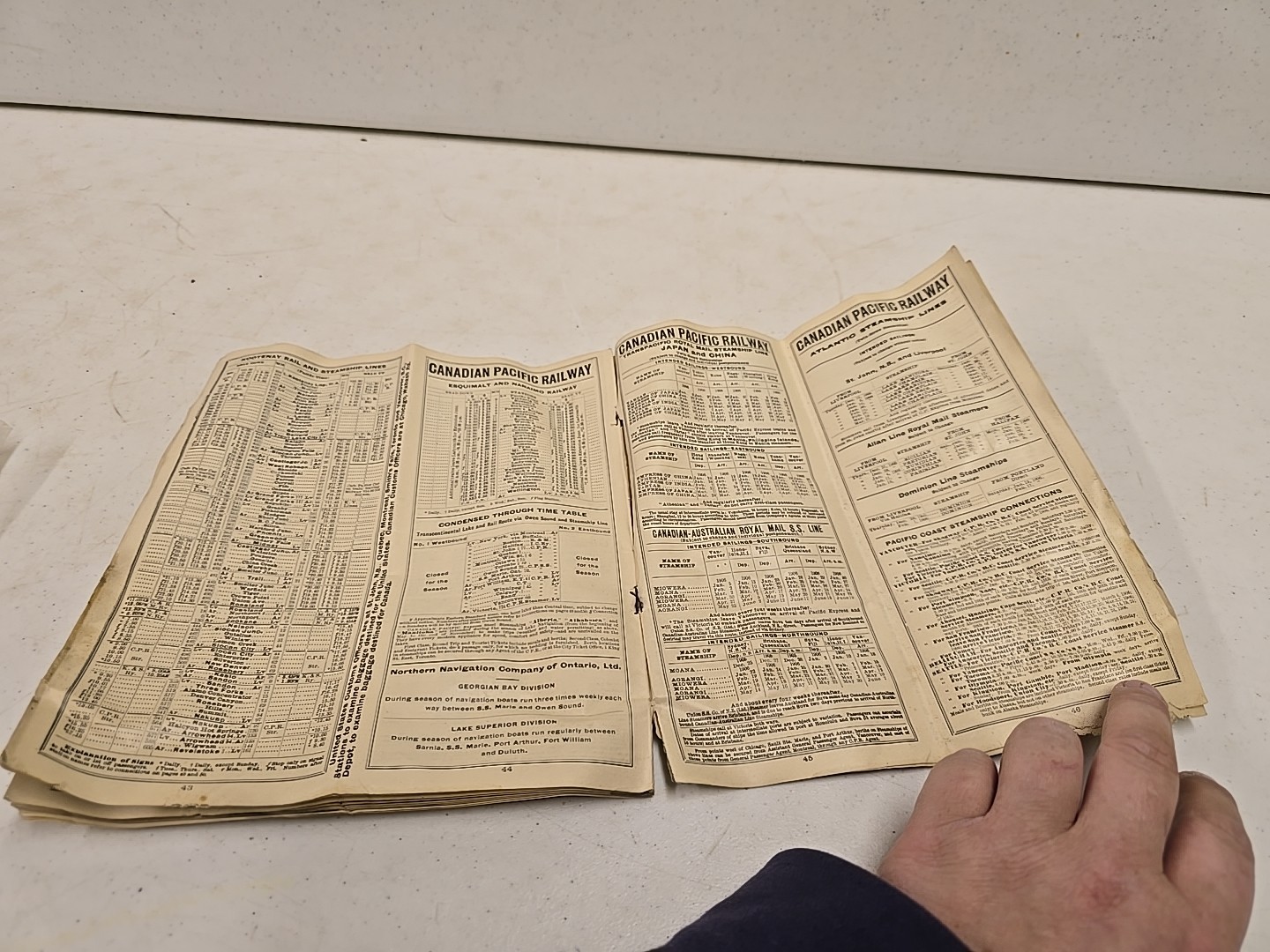 Antique Jan 1906 Canadian Pacific Railway Intercontinental Railroad Time Table