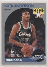 1990-91 NBA Hoops Nick Anderson #214 Rookie RC 0b3