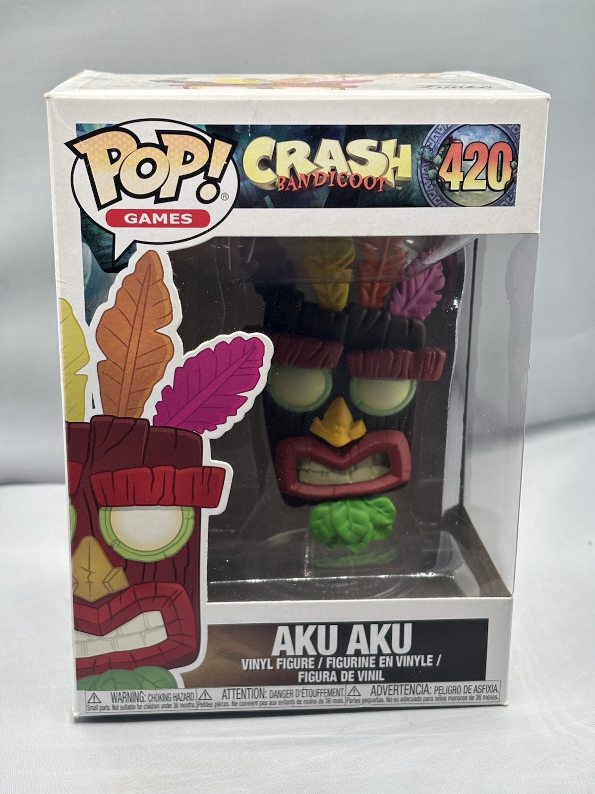 Funko Pop! Vinyl: Crash Bandicoot Aku Aku #420 Figurine Vaulted. 6014