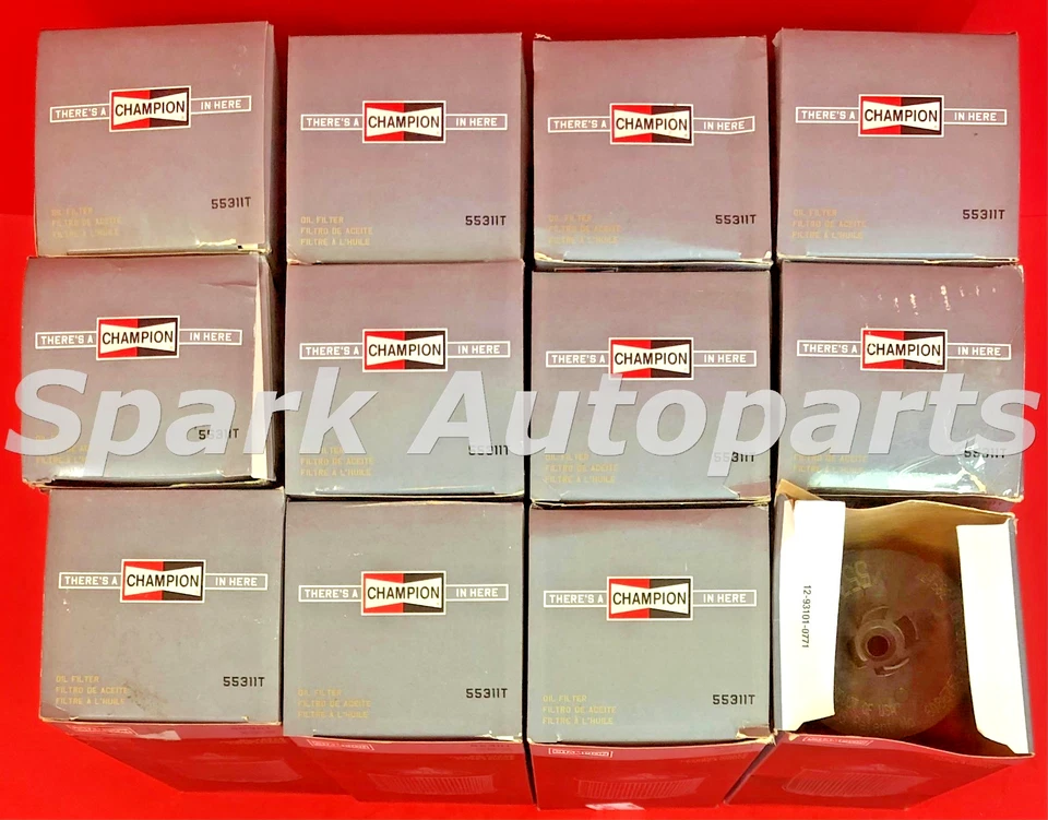 Estuche de 12 filtros de aceite de motor CHAMPION 55311T para FORD 6.0 6.4 DIÉSEL CH9549 Foto 2 de 3