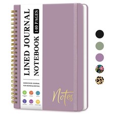 ZOTIA Lined Spiral Journal Notebook for Women, A5 College Ruled Journals for Wri