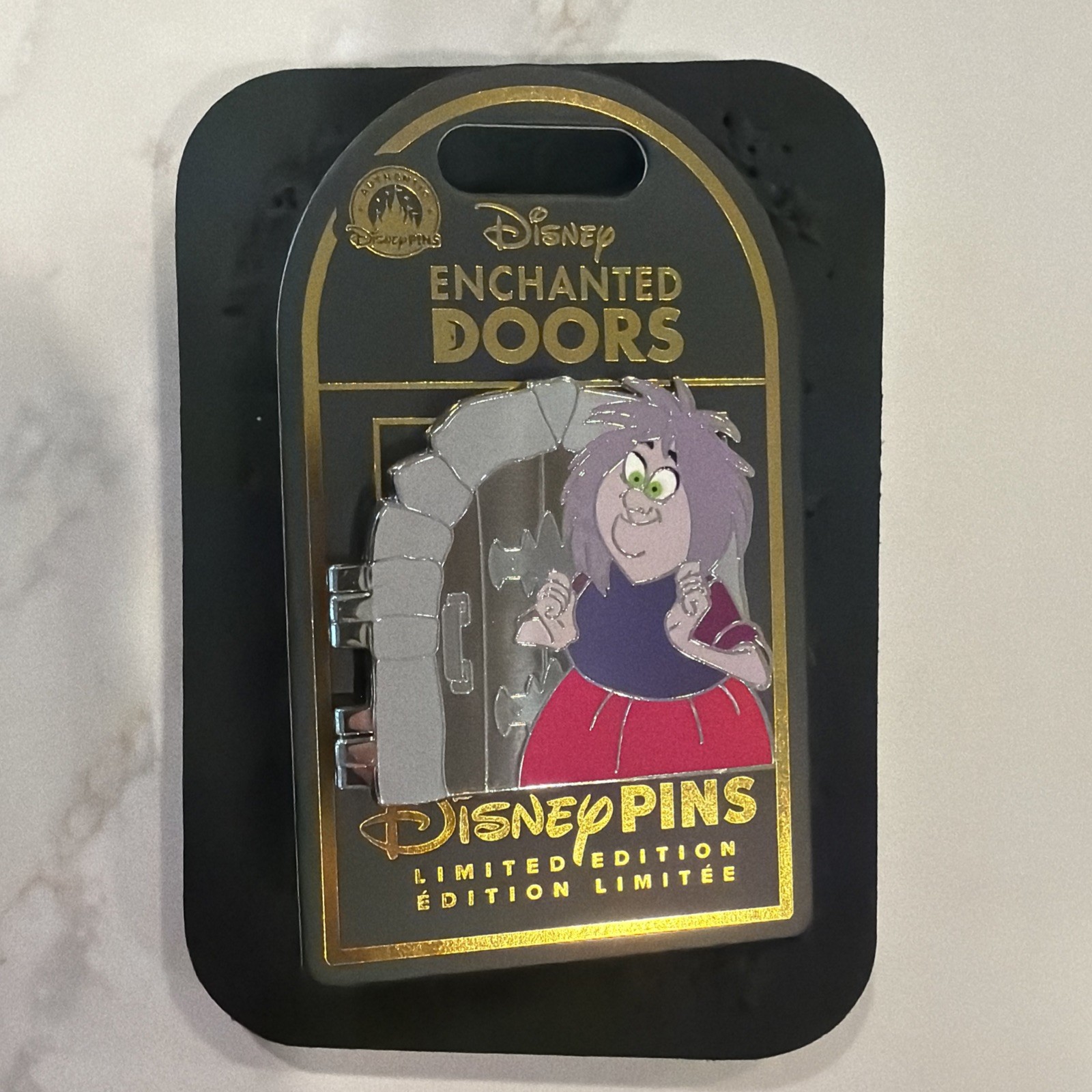 2026 Disney Parks ENCHANTED DOORS May SWORD IN THE STONE Madam Mim LE 2500 PIN