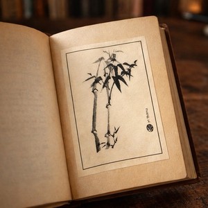 VTG Partial Box 45/50 Antioch Bamboo Theme Bookplates M. Bieri