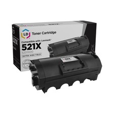 Cartucho de tóner compatible LD Products repuesto para Lexmark 521X extra alto...