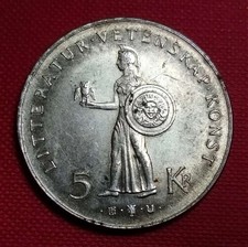 Alte Silberm&uuml;nze f&uuml;r Sammler, "SCHWEDEN" - GUSTAV VI ADOLF - 5 KRONEN 1962  !!