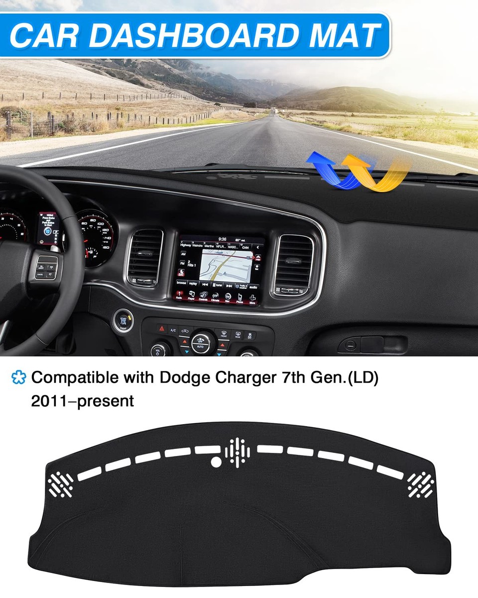 Dash Designs Maroon Carpet Dash Cover – Fits Dodge Charger 2011-2021 – Custom Made In USA – Lifetime Warranty