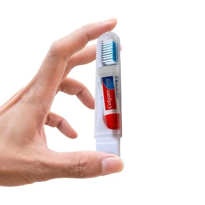 WILOSC Colgate Mini Travel Toothbrush Set with Toothpaste - Portable Toothbrush and ...