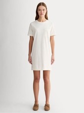 Everlane Canvas Beige Cotton Pocket Simple Minimalist Weekend Tee Dress Medium