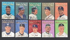 1993 Donruss Gallery Of Stars Baseball Complete Set HOF 1-10