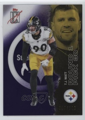 2025 Topps Signature Class Chrome Purple Refractor 99/100 TJ Watt #96 06or