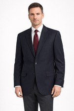 BROOKS BROTHERS 1818 MADISON Jacket blazer sport coat 42L black saxxon stripe