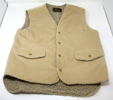 Vtg Westwind Vest Mens Western Sherpa Beige Work Wear