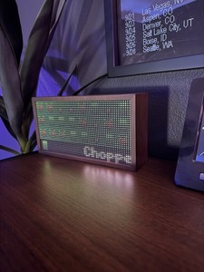 Tidbyt Pixel Display – Gen 1 – Walnut Edition with USB-C Power Cord