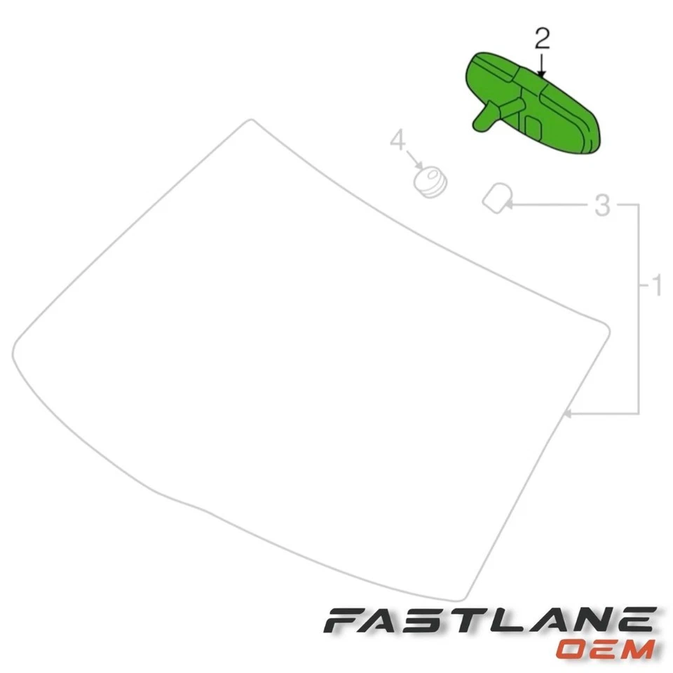 MONTAJE DE ESPEJO RETROVISOR ORIGINAL FORD - VISTA TRASERA - INTERIOR NUEVO OEM 8U5Z-17700-Z Foto 2 de 4