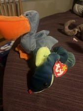 Ty Beanie Baby Hissy Snake Beanbag Plush Original Tag 1997 PE 4185 Gen 5