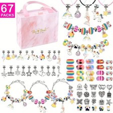 67pcs Jewelry Making Set   Beads Kit w/ Pendants, Bracelets  Necklaces