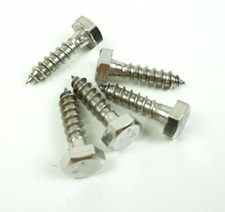 Everbilt 1/4 in. x 1 in. Stainless Steel Hex Lag Screw 5-Pack BAO
