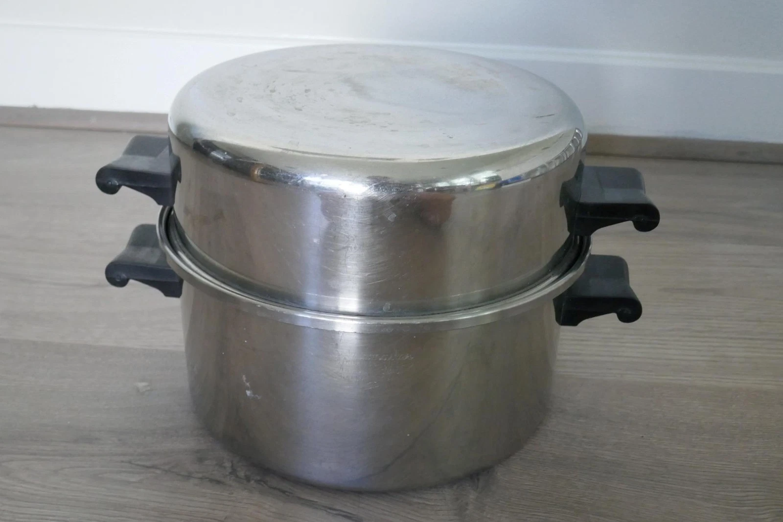 Saladmaster 6 Quart Pot w/ Dome and Vapo Lid 18-8 Tri Clad Stainless Steel
