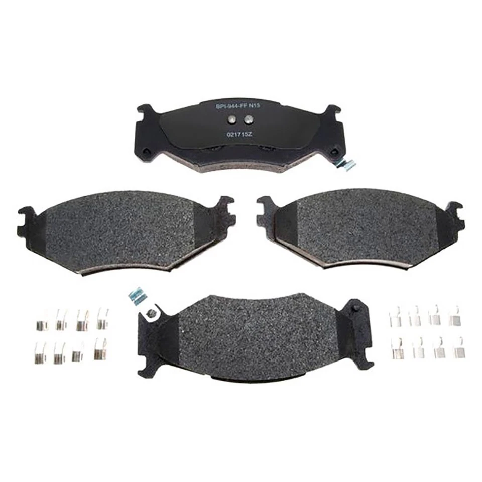 Rotores de freio dianteiro + pastilhas de freio metálicas e ferragens para 1991-1993 Dodge Daytona - Imagem 2 de 4