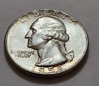 1958 Washington Quarter • AU Slider Look 90% Silver • Strong Detail NMM  X129
