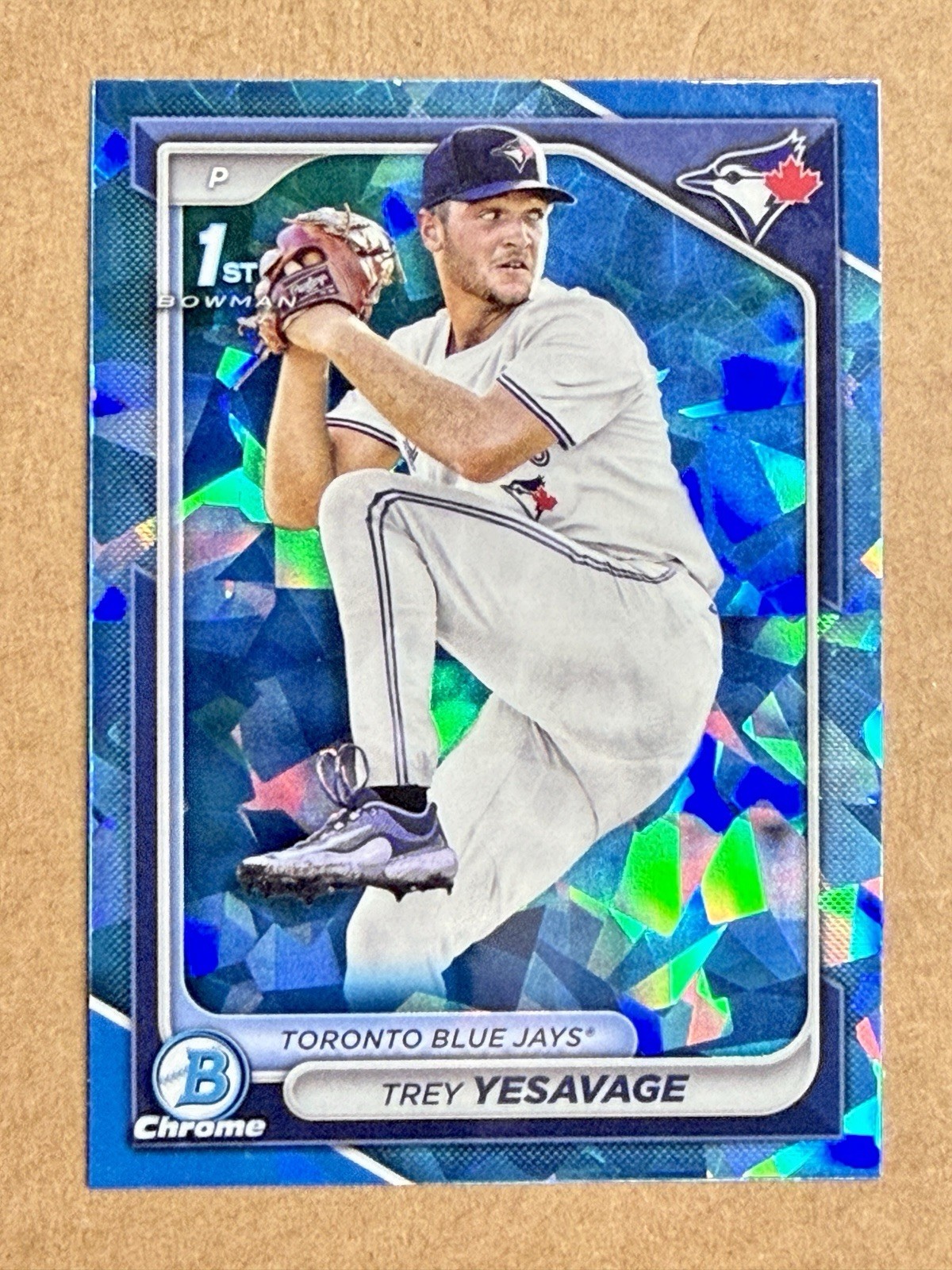Trey Yesavage 2024 Bowman Chrome Draft SAPPHIRE Edition #BDC-92 (RC) 1st BOWMAN!