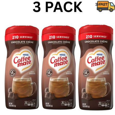 (3 Pack) Coffee mate Chocolate Creamer Powder 15 oz Coffee Creamer