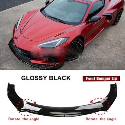 For Chevy Corvette C8 Stingray Z06 Front Bumper Lower Body Lip Spoiler Splitter