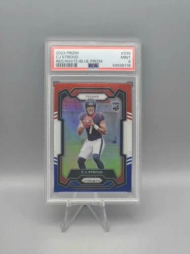 PSA 9 (RC) CJ Stroud Red/White/Blue 2023 Panini Prizm #339 Houston Texans 🔥