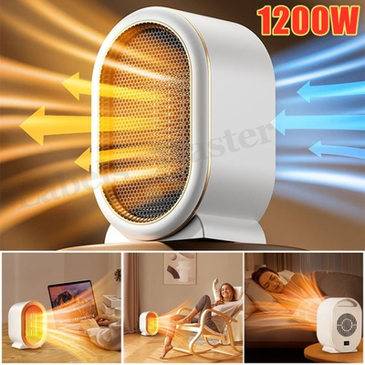 #ad 1200W Electric Space Heater Fast PTC Ceramic Instant Heating Hot Air Fan Indoor $14.99