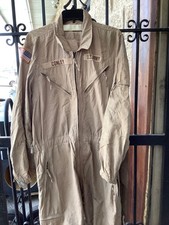 COVERALLS, CVC, TAN, SIZE: MED-REG, NSN: 8415-01-332-7913, USED