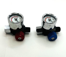 2 Pack Air Pressure Regulator w Gauge 1/4 G Inline Valve for Spray Gun Air Tools