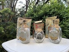 Vintage John Haig Dimple Whisky Glass Bottle with Box Set Of 3
