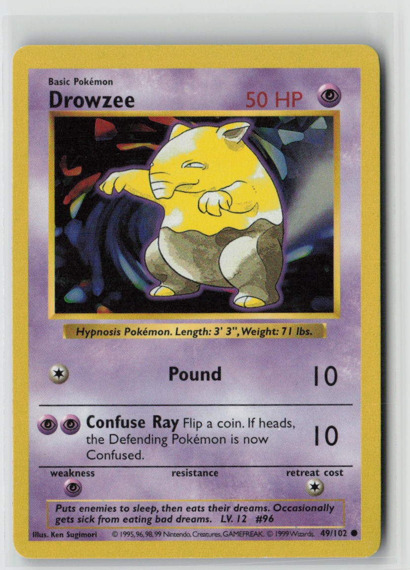 Drowzee #049/102 Base Set (Shadowless) Pokemon