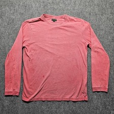 J.Crew Always Mens Large Long Sleeve T-Shirt Red Faded Cotton Made in USA