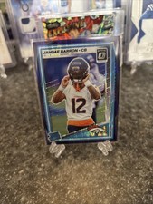 2025 Panini Donruss Optic Jahdae Barron Blue Scope Prizm RC Denver Broncos