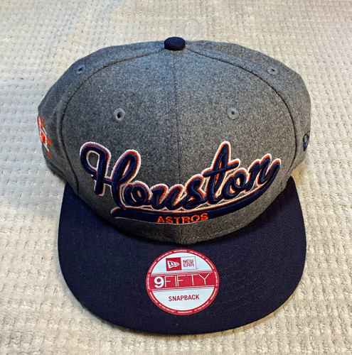 New Era Houston Astros MLB 9FIFTY Snapback Hat, Gray Navy Orange, One Size