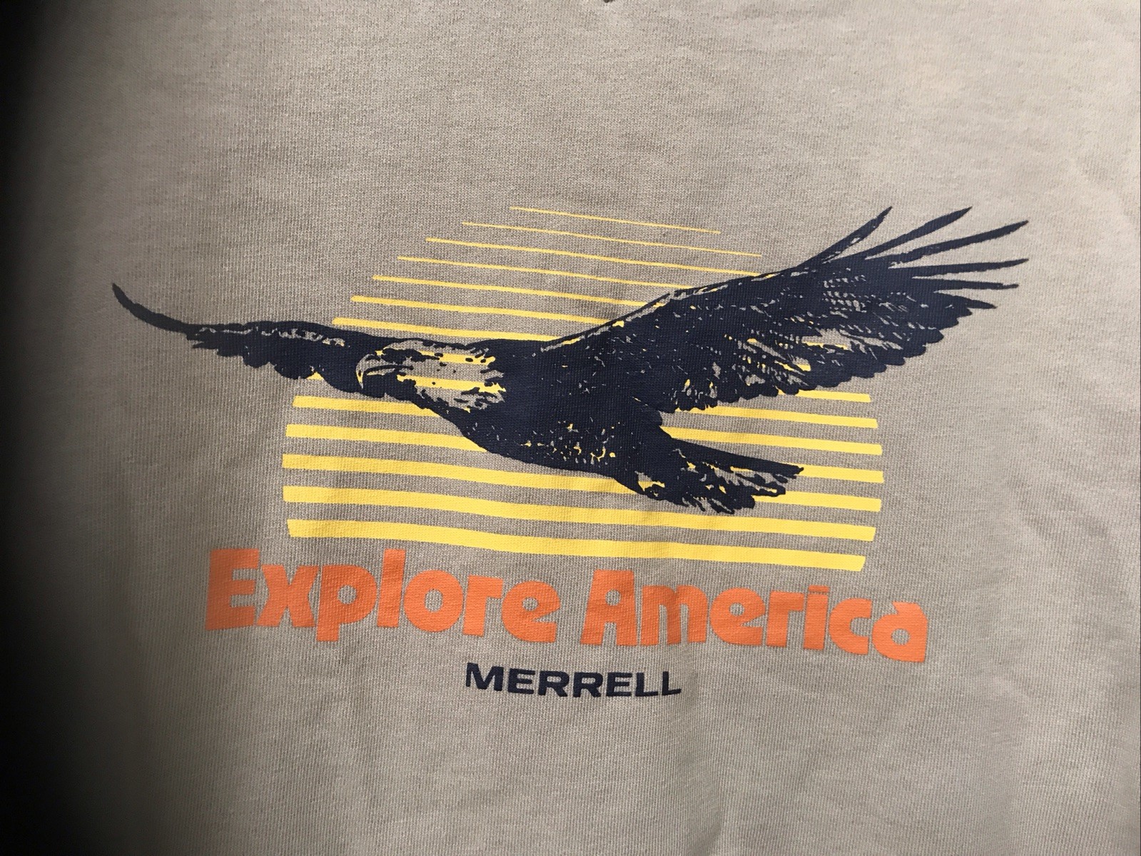 Tan Merrell Explore America Eagle Pullover Crewne… - image 2