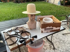 Vintage Excellent 60s Resistol Beaver 30X Open Crown Custom Shaping? 7-1/8 Box?