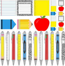 24 Pcs Back to School Teacher Gift Funny Teacher Sticky Notes Ballpoint Pen Note