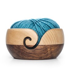 - Wooden Yarn Bowl, Multiwood Yarn Bowl, Yarn Ball Holder, Craft Knitting Bow...