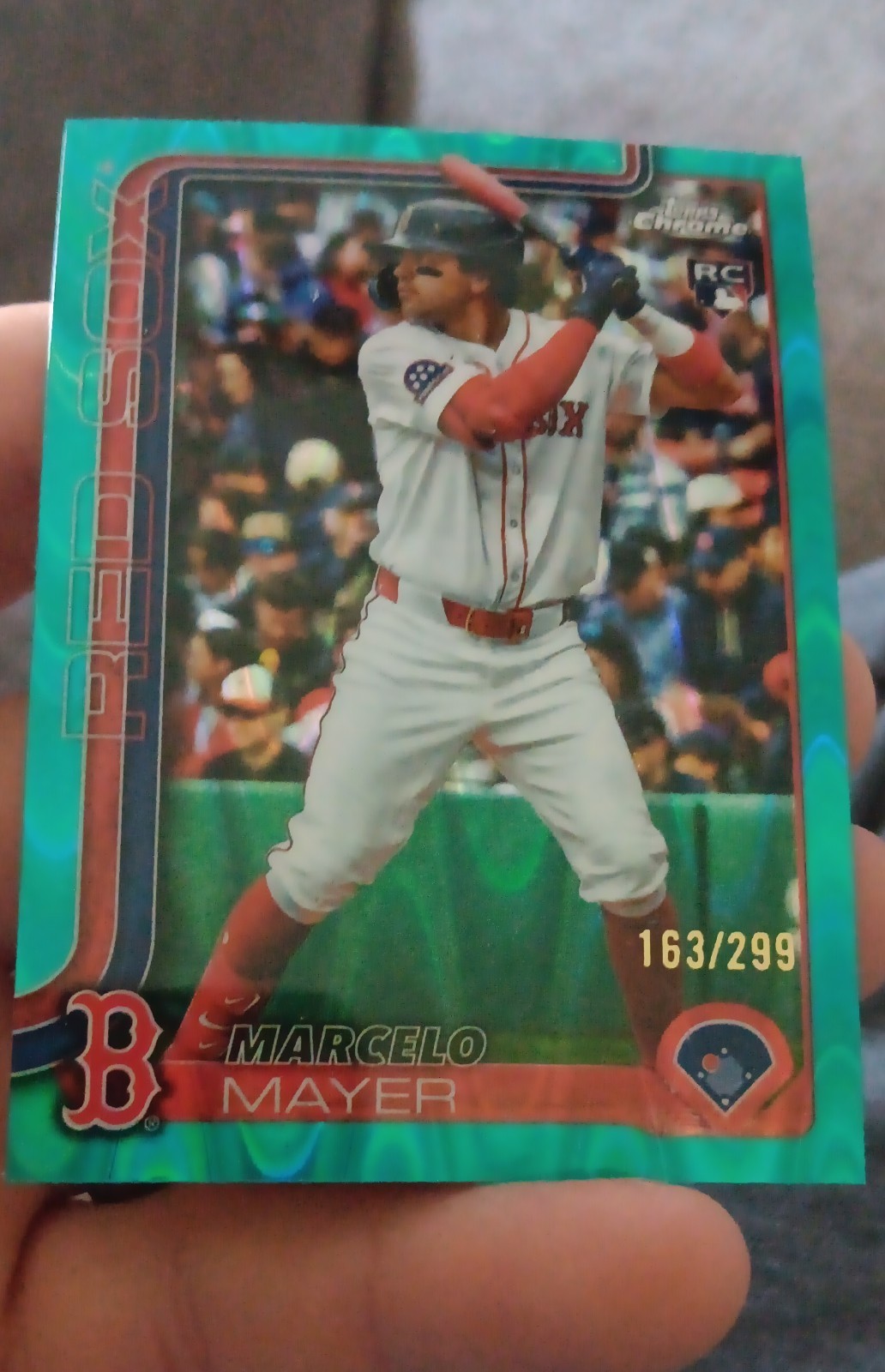 2025 Topps Chrome Update Series - Marcelo Mayer #USC9 Teal Refractor /299 (RC)