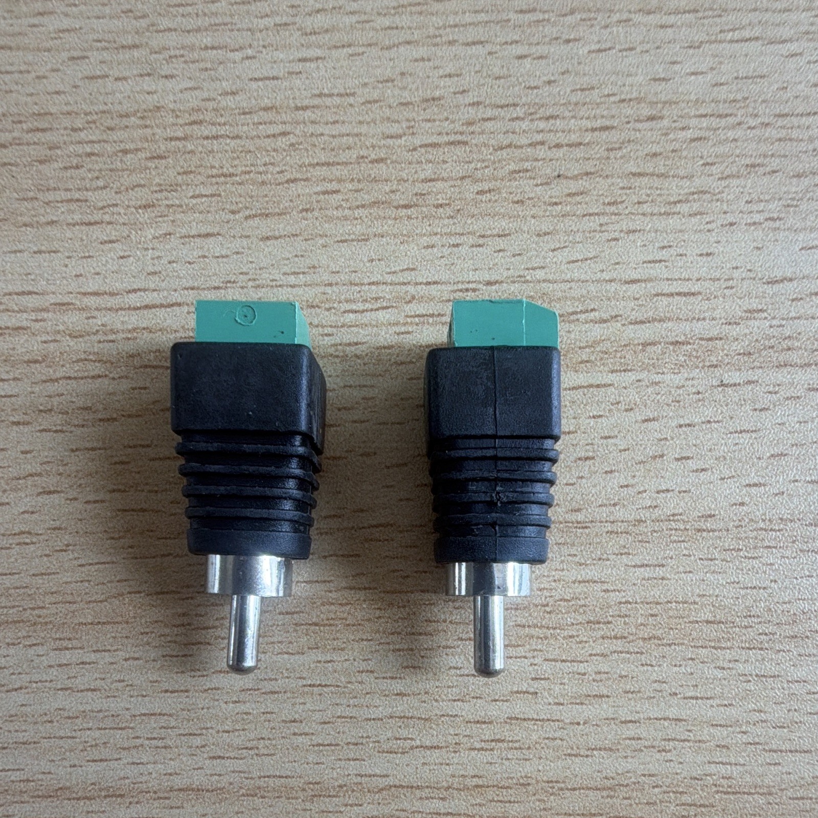 2PCS RCA Cable Audio Adapter Male Plug to AV Screw Terminal Audio Video image 3