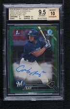 2016 Bowman Draft Chrome Pick Green Refractor 42/99 Corey Ray BGS 9.5 Auto 6a7
